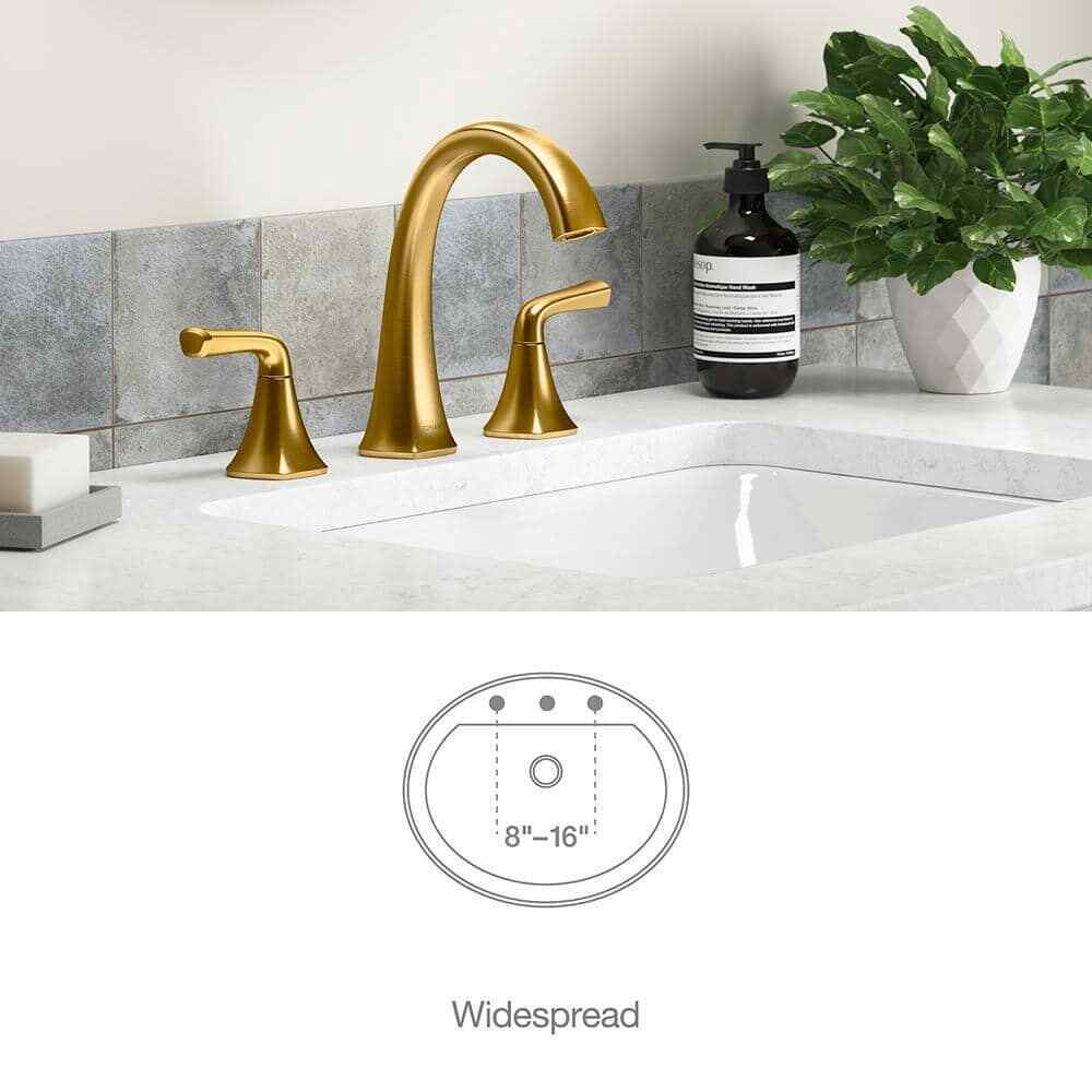 KOHLER Sundae 8 in. Widespread Double Handles Bathroom Faucet