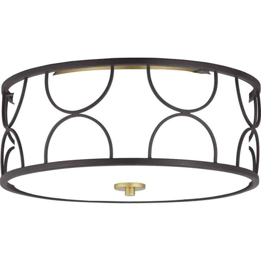 Progress Lighting Landree Collection 3-Light Black Flush Mount P350132-031