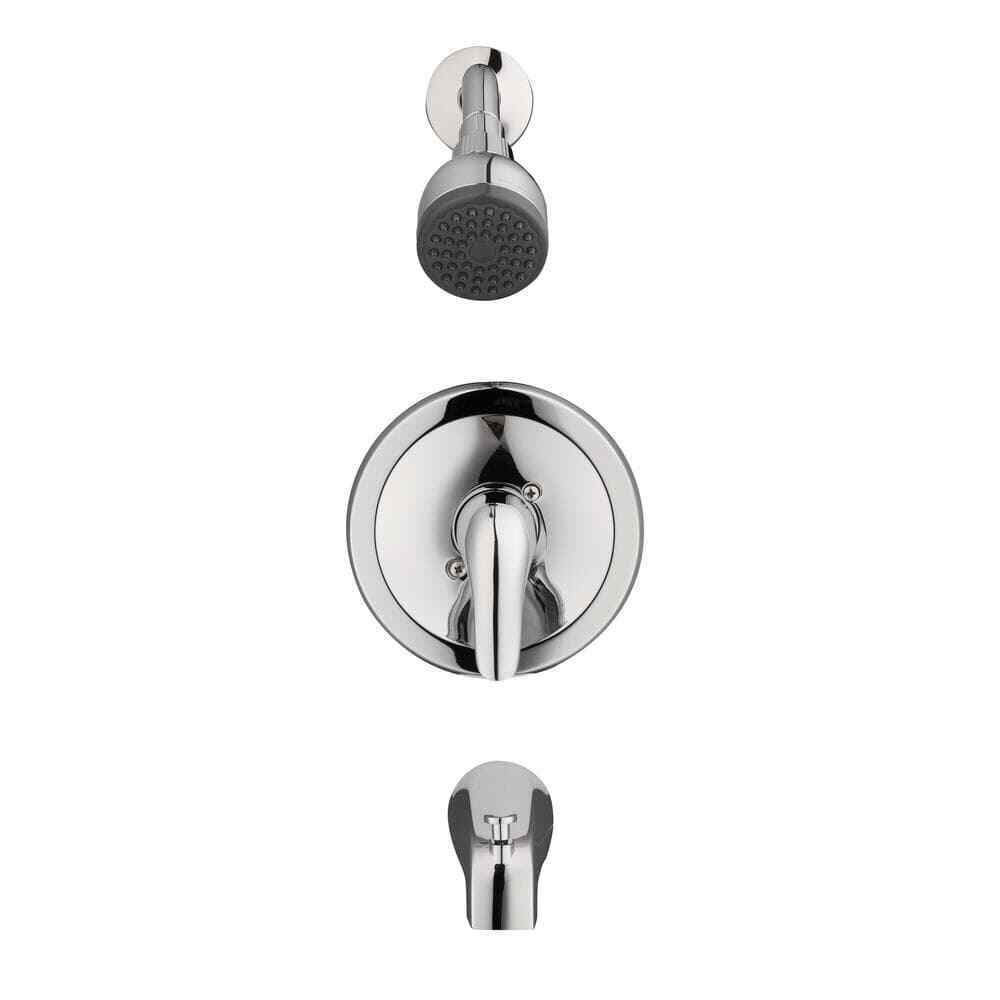 Glacier Bay Aragon Single-Handle 1-Spray Tub & Shower Faucet in Chrome w/Valve