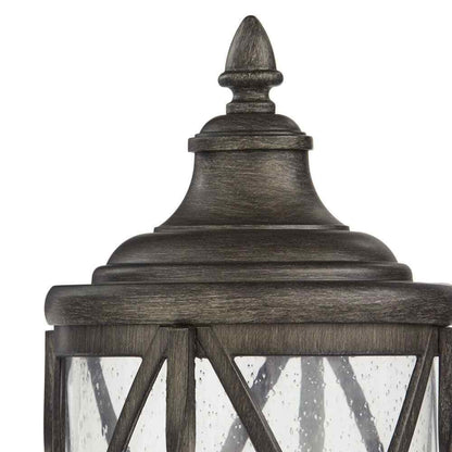 Home Decorators Walcott Manor 1-Light Antique Pewter Outdoor Transitional Post
