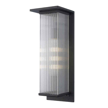 Home Decorators Jardine 20 in. 1-Light Black Modern Outdoor Wall Light Fixture