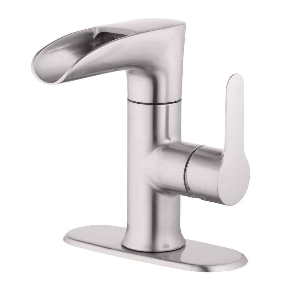Tosca Single Hole 4 in. Single Slide Handle LED Bathroom Faucet