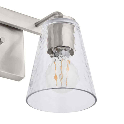 Home Decorators Westbrook 2-Light Brushed Nickel Modern Bathroom Vanity Light