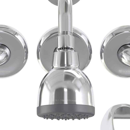 Glacier Bay Aragon Triple Handle 1-Spray Tub and Shower Faucet 1.8 GPM in Chrome