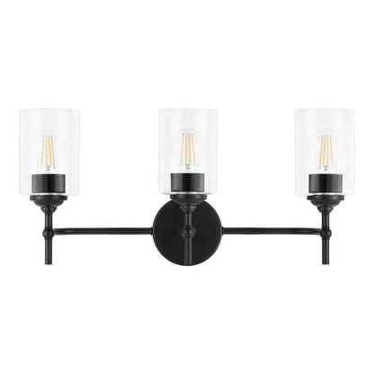 Home Decorators Collection Ayelen 22 in. W 3-Lights Black Vanity Light