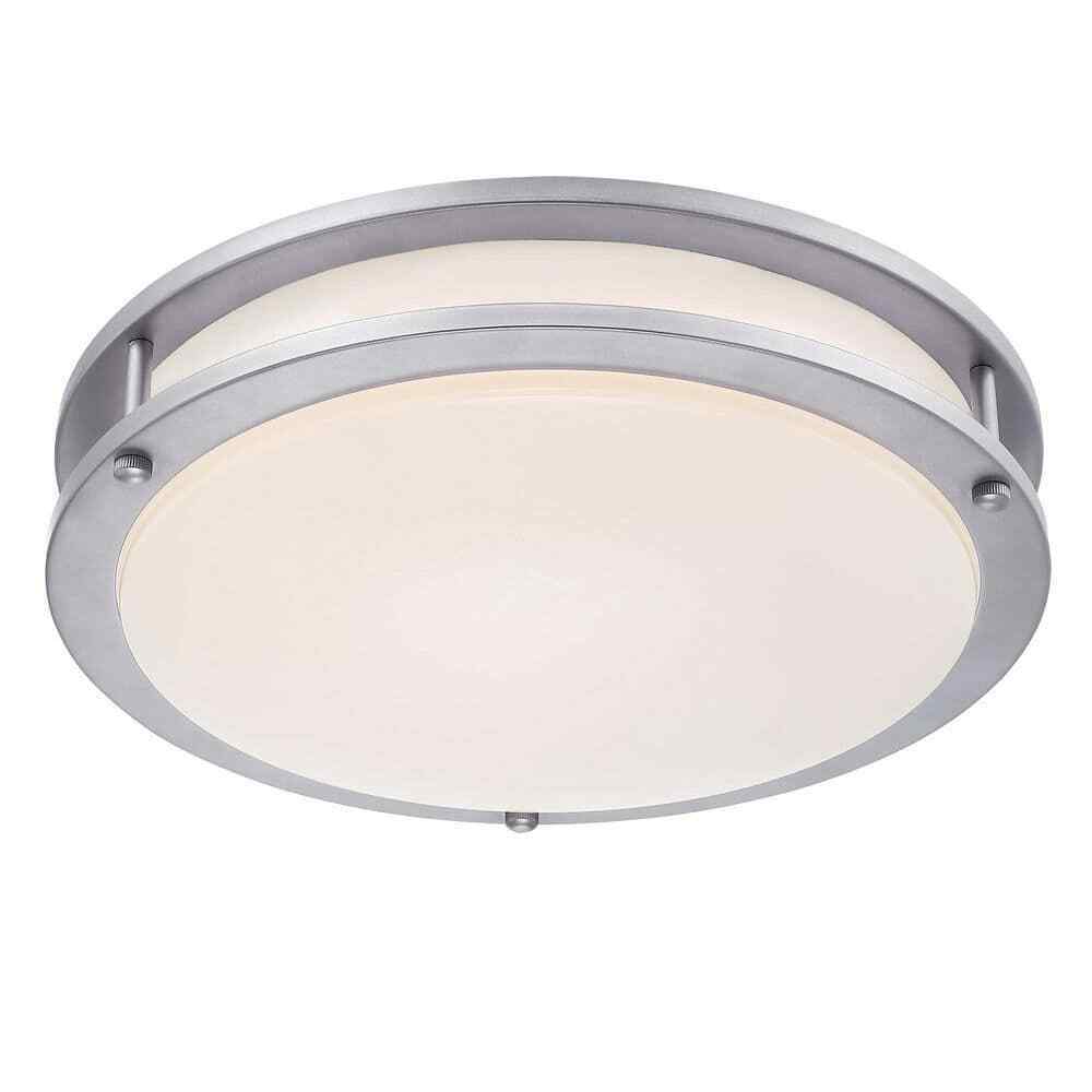 Hukoro Hanz 13 in. Brushed Selectable LED 2700K-5000K Flush Mount Ceiling Light