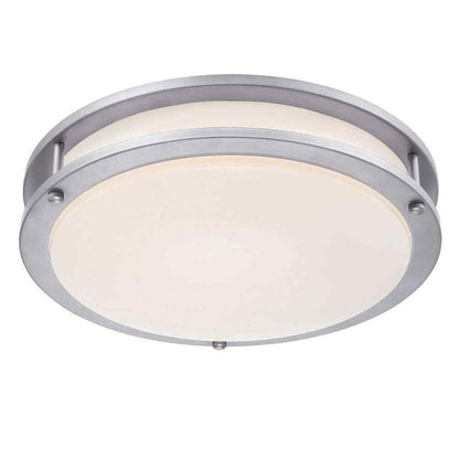 Hukoro Hanz 13 in. Brushed Selectable LED 2700K-5000K Flush Mount Ceiling Light