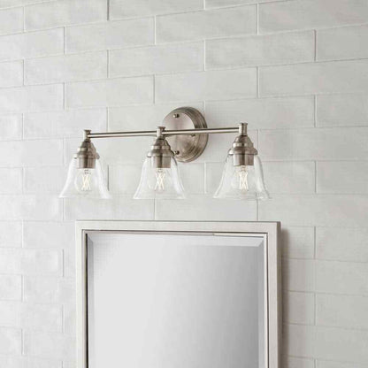 Hampton Bay Marsden 23.5 in. 3-light Brushed Nickel Transitional Indoor Vanity