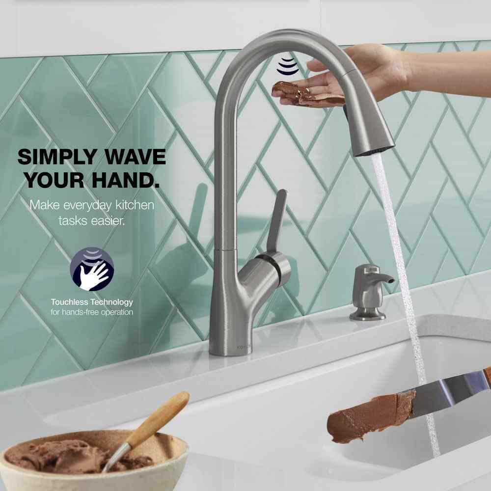 KOHLER Setra Single-Handle Touchless Pull-Down Sprayer Kitchen Faucet