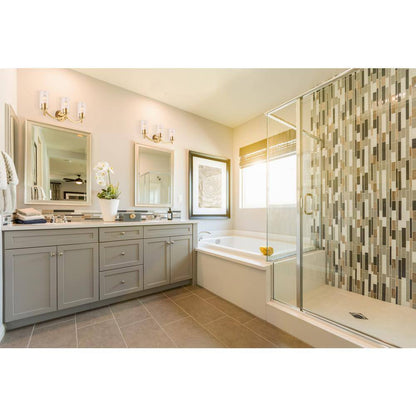 Eglo Devora 22 in. W x 5 in. H 3-Light Antique Gold Bathroom Vanity Light