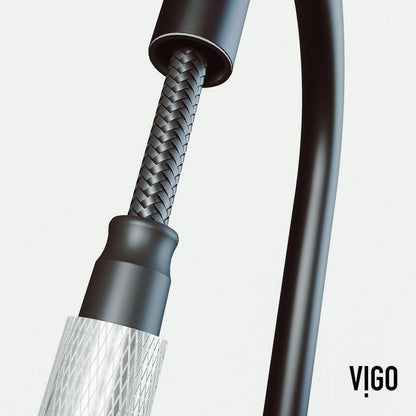 VIGO Bristol Pull-Down Sprayer Kitchen Faucet in Stainless and Black