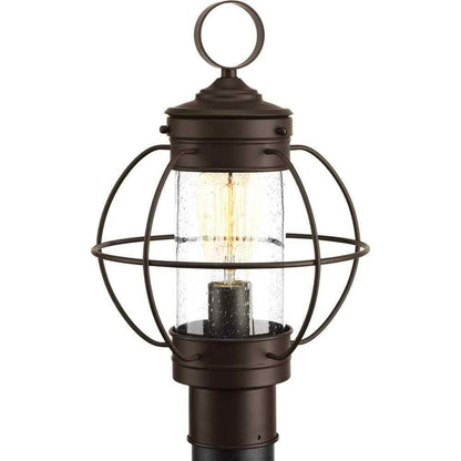 Progress Lighting Haddon Collection 1-Light Outdoor Antique Bronze Post Lamp