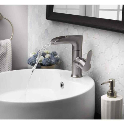 Tosca Single Hole 4 in. Single Slide Handle LED Bathroom Faucet