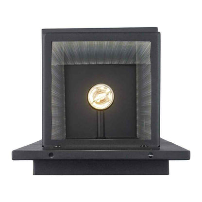 Home Decorators Jardine 20 in. 1-Light Black Modern Outdoor Wall Light Fixture