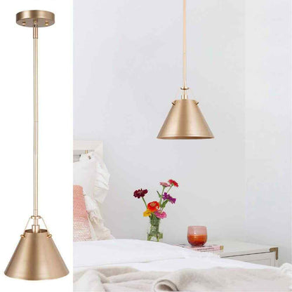 LNC Modern Gold Pendant Light w/ Metal Bell Shade Glam Hanging Light