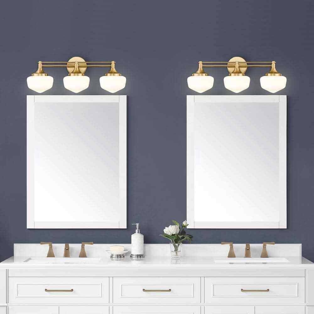 Home Decorators Collection Maybry 3-Light Brushed Gold Vanity Light