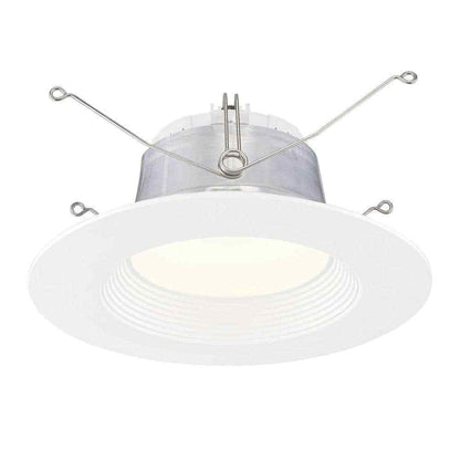 Commercial Electric 6 in. White Integrated LED Recessed Trim Kit 4-Pack