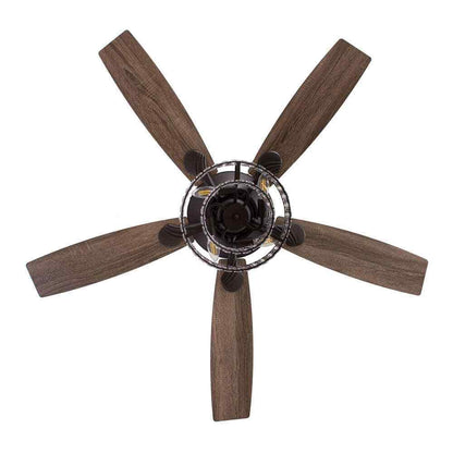 Parrot Uncle Rafferty 52 in. Black Dual Crystal Ceiling Fan w/ Remote Control