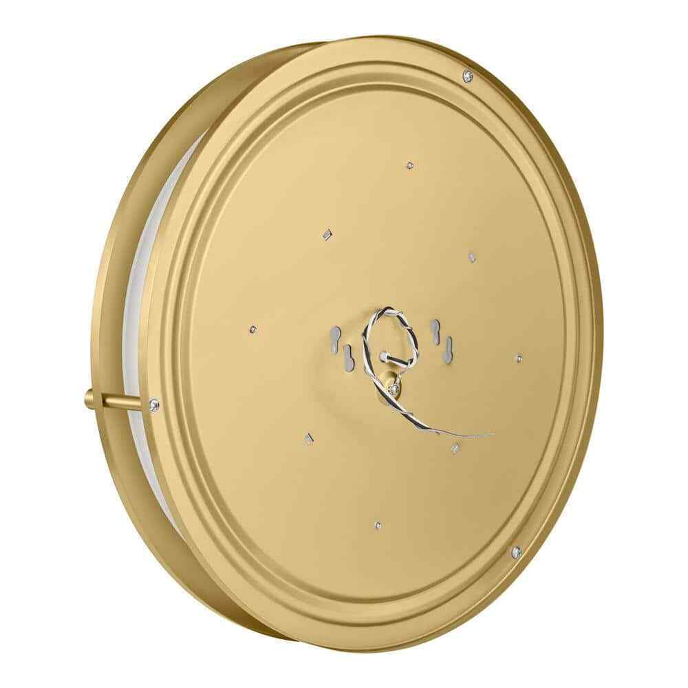 Hampton Bay Flaxmere 14 in. Brushed Gold Dimmable LED Flush Mount Ceiling Light
