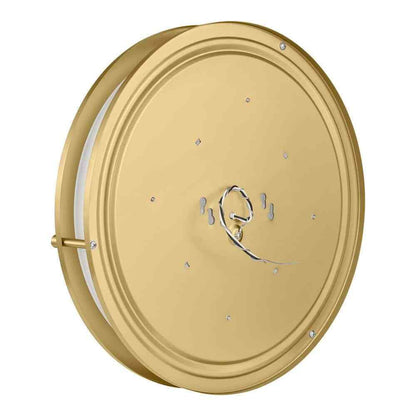 Hampton Bay Flaxmere 14 in. Brushed Gold Dimmable LED Flush Mount Ceiling Light
