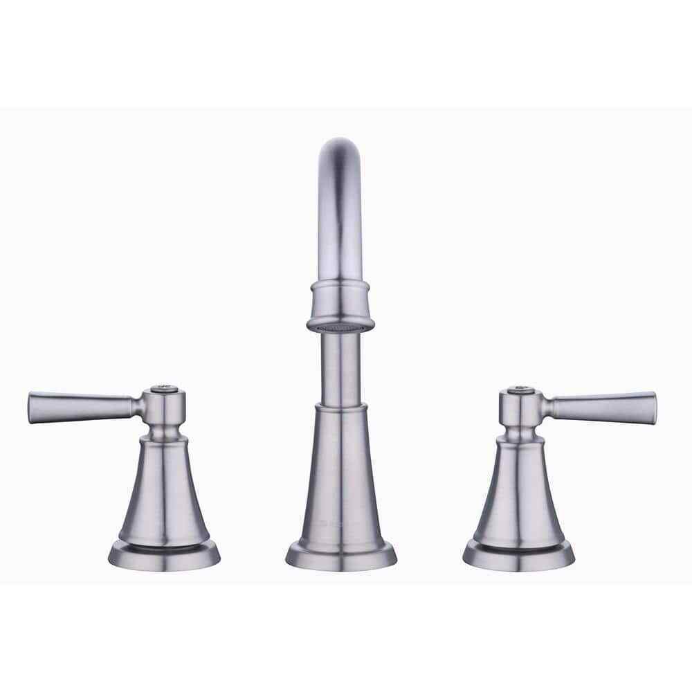 Glacier Bay Melina 8 in. Widespread Double-Handle High-Arc Bathroom Faucet