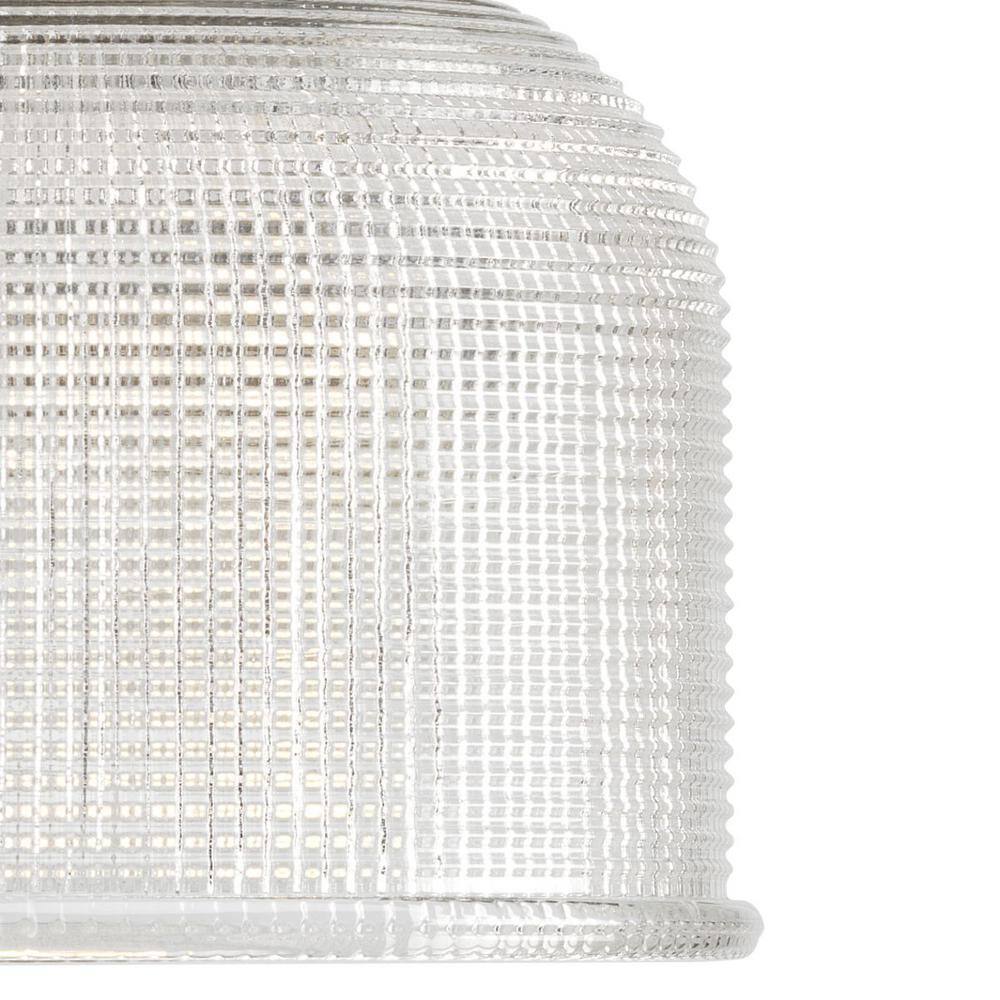Progress Lighting Archie 1-Light Chrome Pendant w/ Clear Prismatic Glass