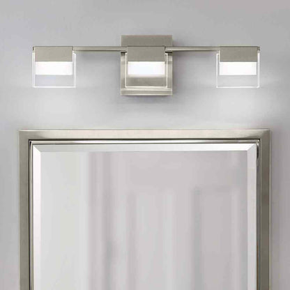 Home Decorators Collection 3-Light Brushed Nickel Integrated LED Light Bar