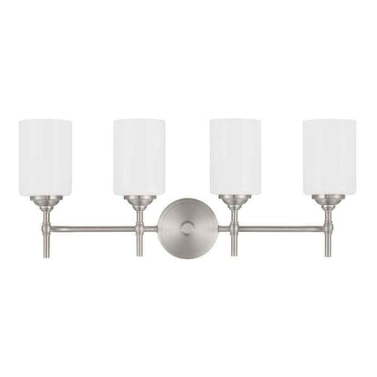 Home Decorators Ayelen 4-Light Brushed Nickel Modern Bathroom Vanity Light