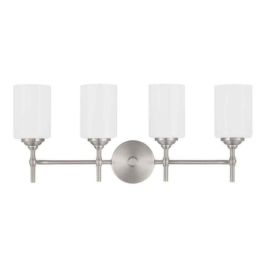 Home Decorators Ayelen 4-Light Brushed Nickel Modern Bathroom Vanity Light