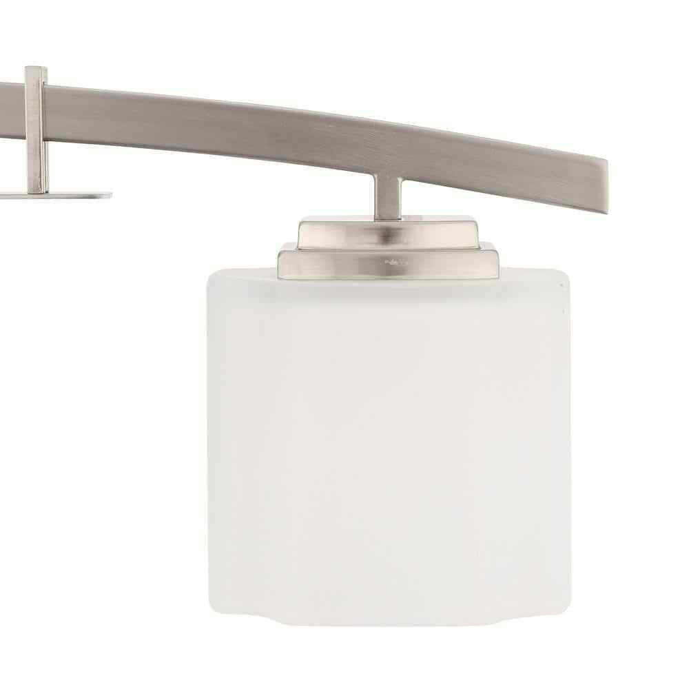 Hampton Bay Architecture 3-Light Brushed Nickel Vanity Light