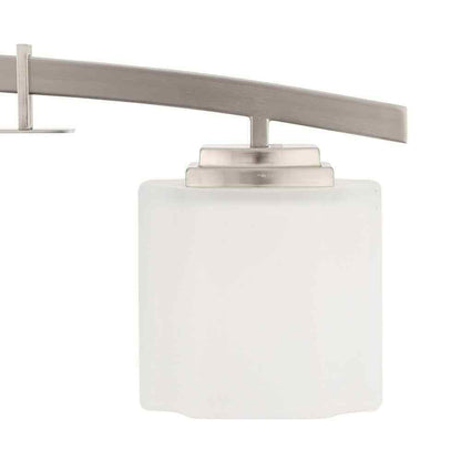Hampton Bay Architecture 3-Light Brushed Nickel Vanity Light
