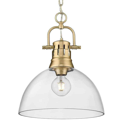 Golden Lighting Duncan 1-Light Brushed Champagne Bronze Standard Pendant Light