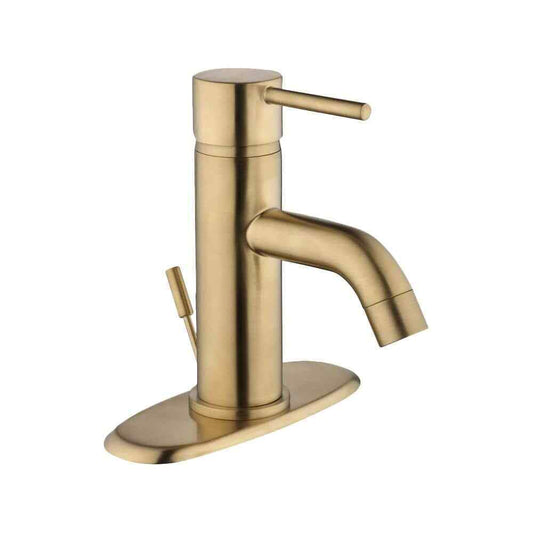 Glacier Bay Modern Single-Handle Low-Arc Bathroom Faucet in Matte Gold