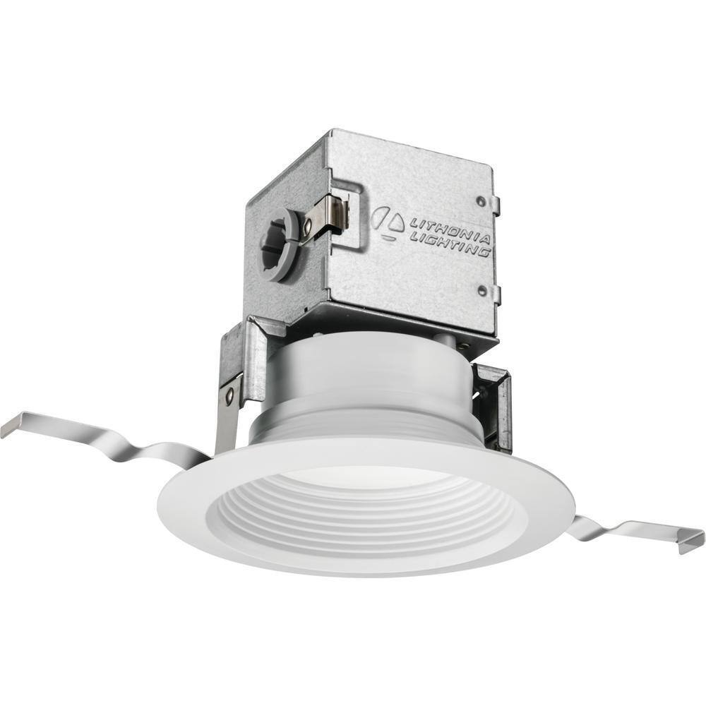 Lithonia Lighting Lithonia OneUp 4 in. White Integrated LED Recessed Kit