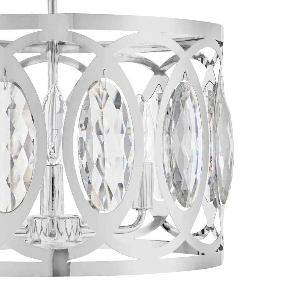 Home Decorators Westchester 3-Light Chrome Semi-Flushmount/Pendant Convertible