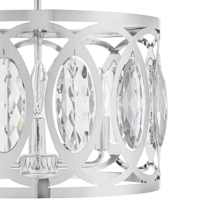 Home Decorators Westchester 3-Light Chrome Semi-Flushmount/Pendant Convertible