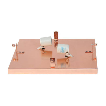 Elegant Designs 12 in. 2-Light Rose Gold Square Ceiling Flush Mount