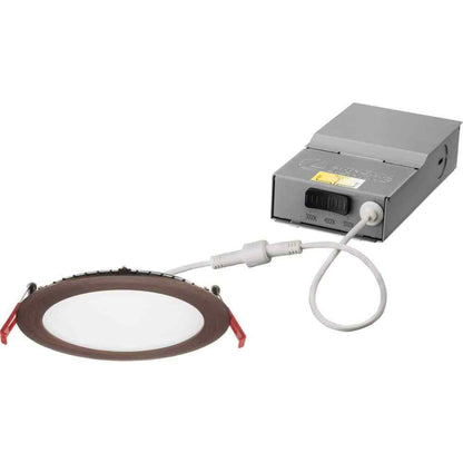 Lithonia Lighting 6 in. Wafer Oil-Rubbed Bronze Selectable LED Recessed Kit