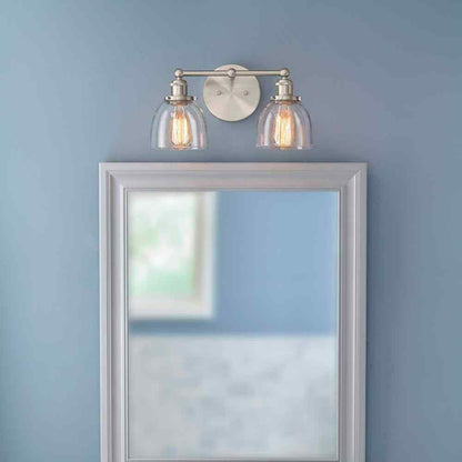 Home Decorators Collection Evelyn 16.25 in. 2-Light Brushed Nickel Vanity Light