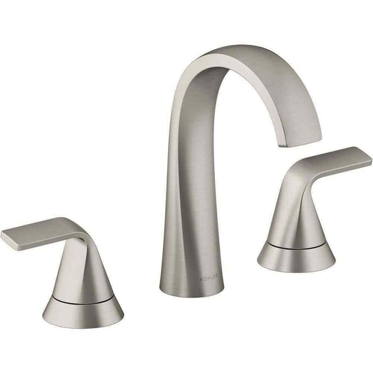 KOHLER Cursiva 8 in. Widespread Bathroom Faucet in Vibrant Brushed Nickel