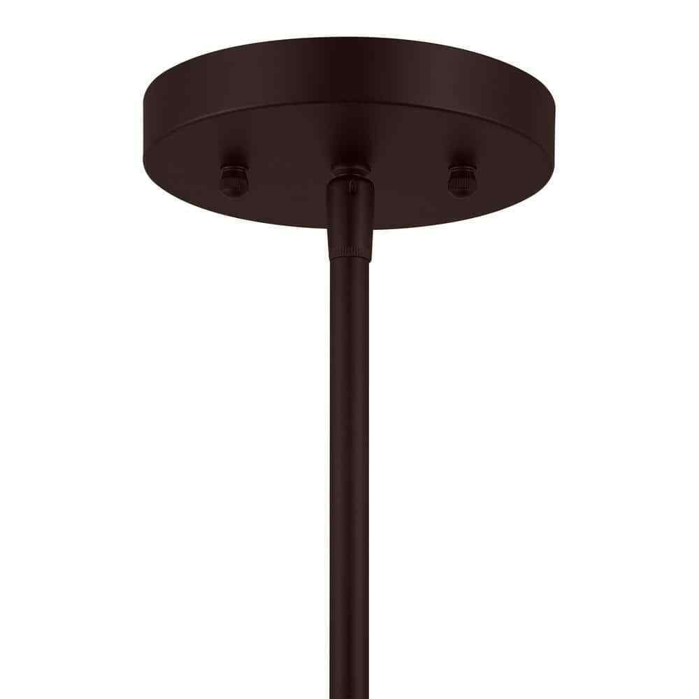 Hampton Bay Mullins 6.75 in.1-Light Oil Rubbed Bronze Mini Pendant Hanging Light