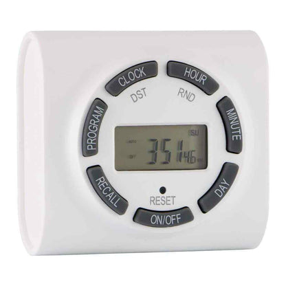 Defiant 15 Amp 7-Day Indoor Plug-In Digital Polarized Timer White