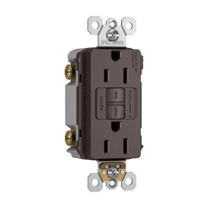 Legrand radiant 15 Amp 125 Volt Tamper Resistant GFCI Duplex Outlet Dark Bronze