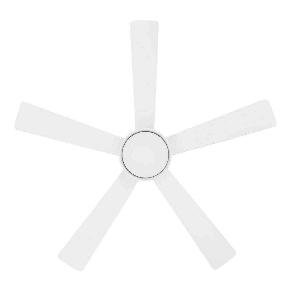Hampton Bay Hawkspur 52 in. Indoor Outdoor White  Ceiling Fan w Light and Remote