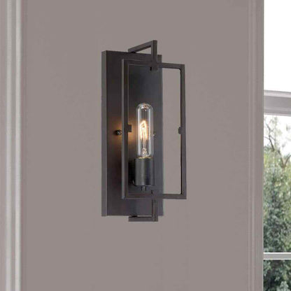 Home Decorators Kenton 4.75 in. 1-Light Matte Black Wall Mount Sconce Light