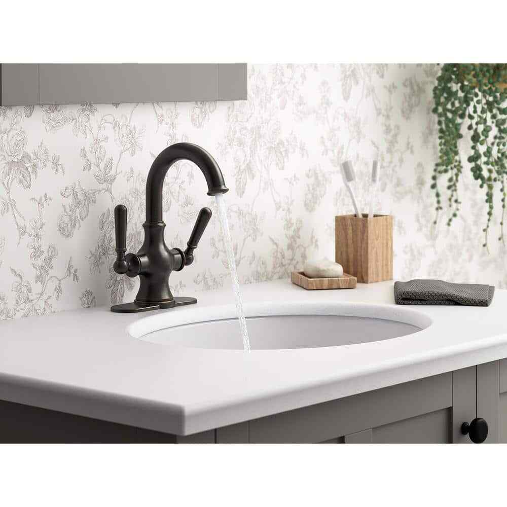 KOHLER Capilano Monoblock 2-Handle Single Hole 4 in. Centerset Bathroom Faucet