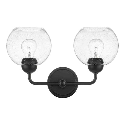 Home Decorators Collection Jill 16 in. 2-Light Black Vanity Light