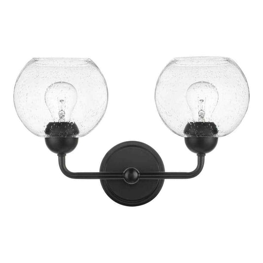 Home Decorators Collection Jill 16 in. 2-Light Black Vanity Light