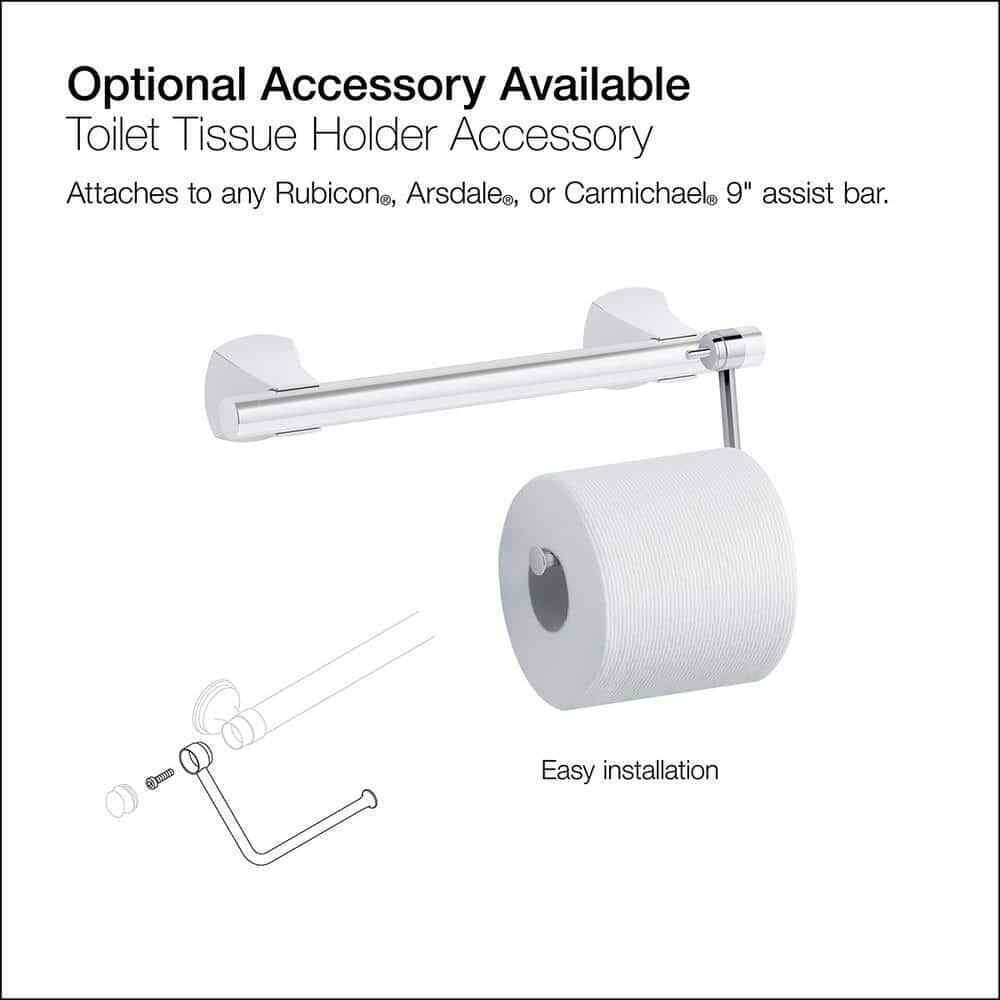KOHLER Carmichael 9 in. Grab Bar in Polished Chrome K-R27234-CP