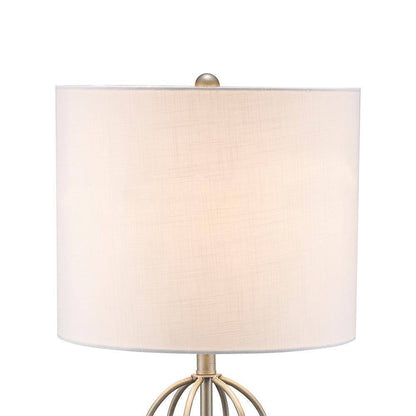 Monteaux Lighting 23 in. Pewter Indoor Table Lamp with Fabric Shade RS2110003